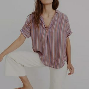 Madewell Courier Buttonback Shirt in Rainbow